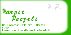 margit peczeli business card